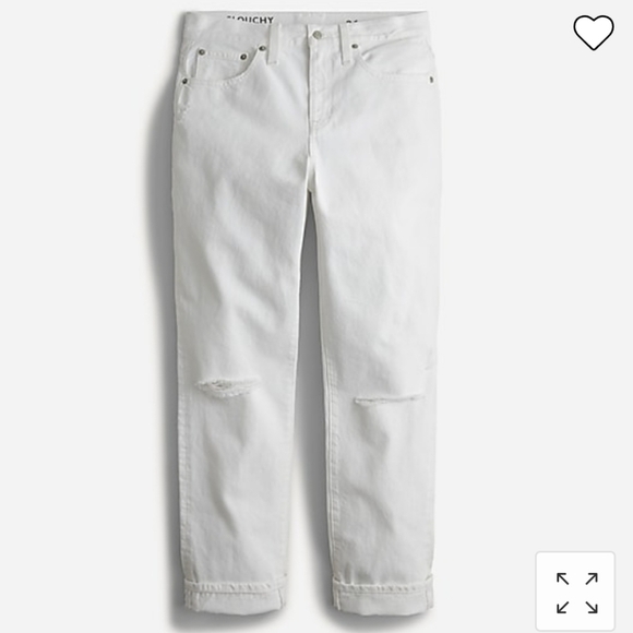 NEW J. Crew Slouchy Boyfriend Jeans White Preppy Denim Classic Comfy Spring - Picture 4 of 8